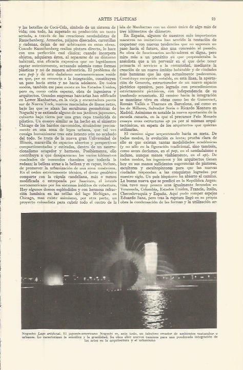 LAMINA ESPASA 36482: Lago artifical de Noguchi