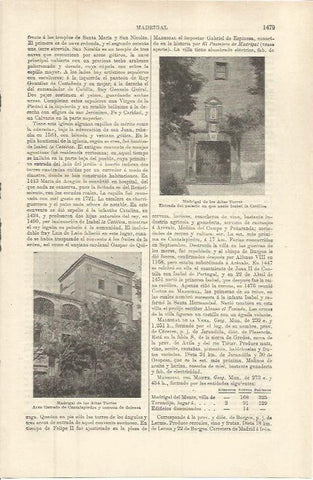 LAMINA ESPASA 36472: Palacio natal de Isabel la Catolica en Madrigal de las Altas Torres, Avila