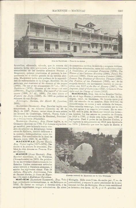LAMINA ESPASA 36398: Casa de los Astor en la isla de Mackinac, Estados Unidos