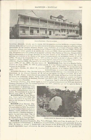 LAMINA ESPASA 36398: Casa de los Astor en la isla de Mackinac, Estados Unidos