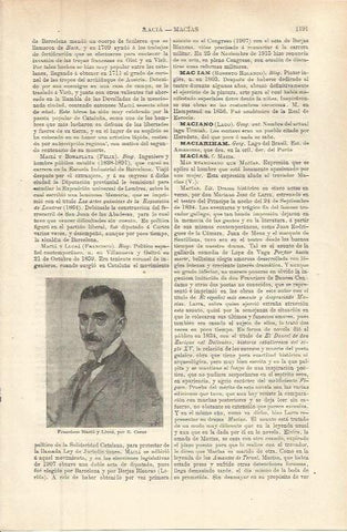 LAMINA ESPASA 36396: Francesc Macia, por Ramon Casas