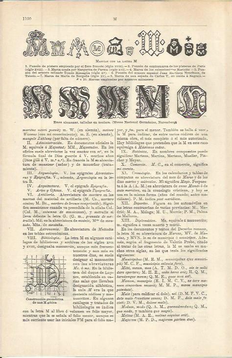 LAMINA ESPASA 36383: Marcas con la letra M
