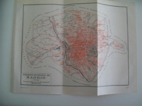 LAMINA ESPASA 36430: Mapa del termino municipal de Madrid