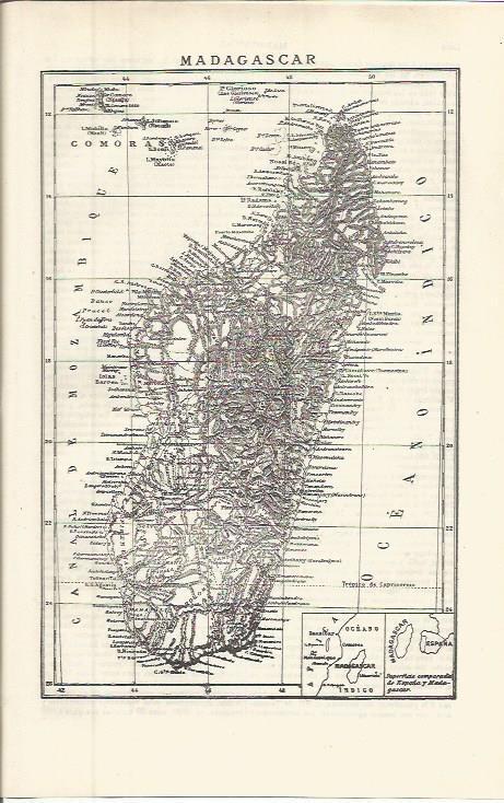 LAMINA ESPASA 36406: Mapa de Madagascar