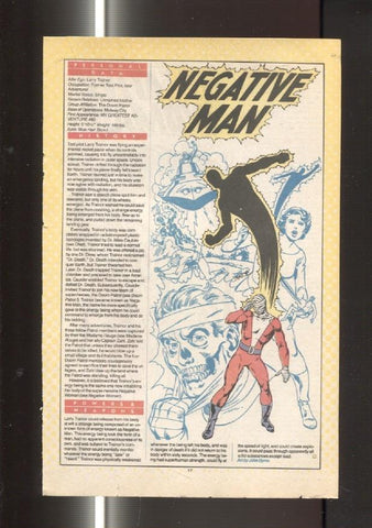 Ficha personaje DC Comics numero 006: Negative Woman y Negatie Man