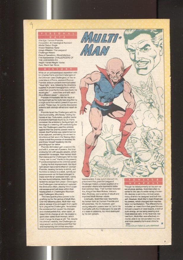 Ficha personaje DC Comics numero 009: Multiman y Mother Box