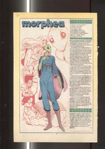 Ficha personaje DC Comics numero 010: Morphea y Morgaine Lefey