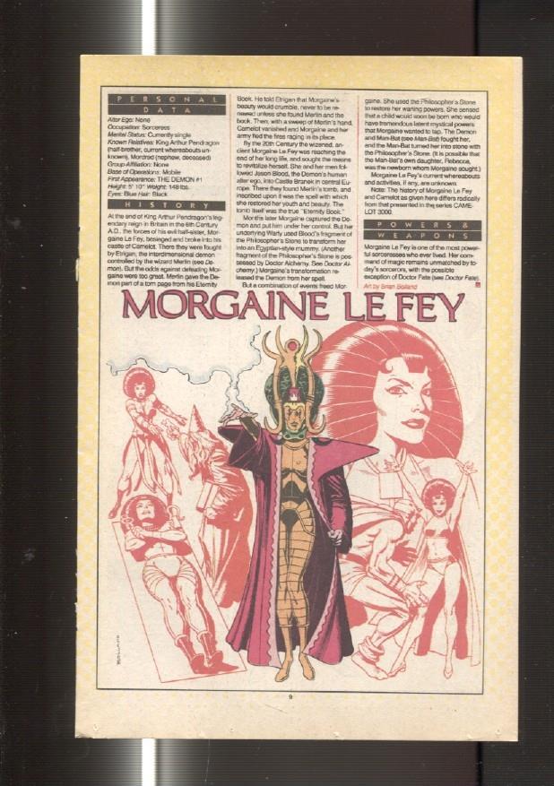 Ficha personaje DC Comics numero 010: Morphea y Morgaine Lefey