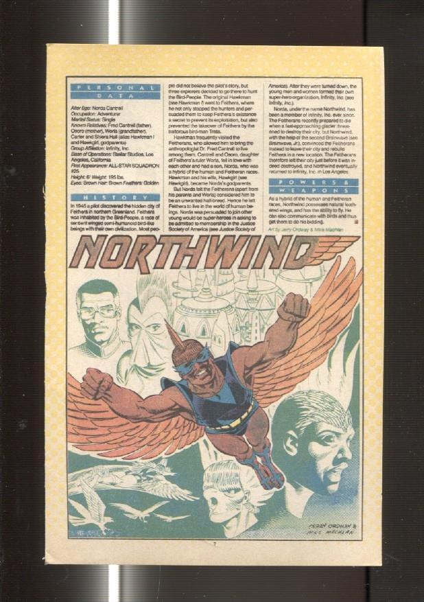 Ficha personaje DC Comics numero 018: Nuclear Family y Northwind
