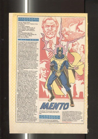 Ficha personaje DC Comics numero 032: Mento y Mazing Man