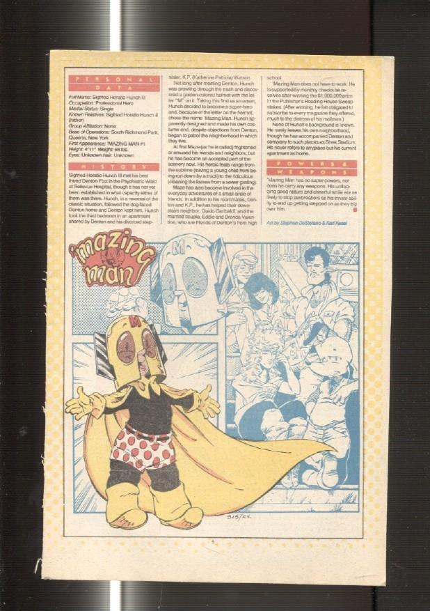 Ficha personaje DC Comics numero 032: Mento y Mazing Man