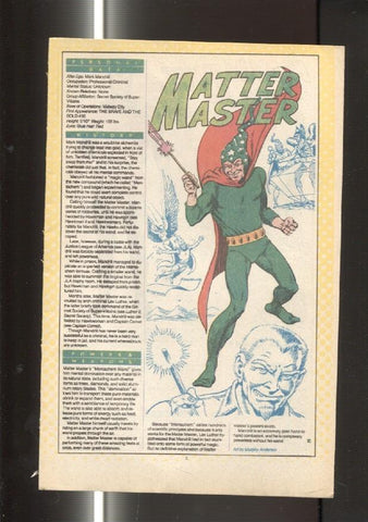 Ficha personaje DC Comics numero 033:  Maxie Zeus y Matter Master