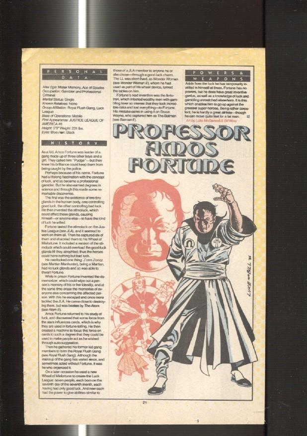 Ficha personaje DC Comics numero 040: Professor Hugo Strange y Professor Amos Fortune
