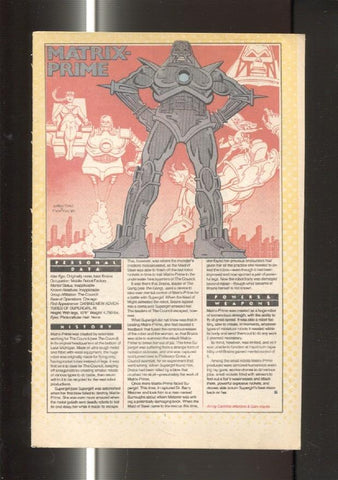 Ficha personaje DC Comics numero 034: Matter-Eater Lad y Matrix-Prime