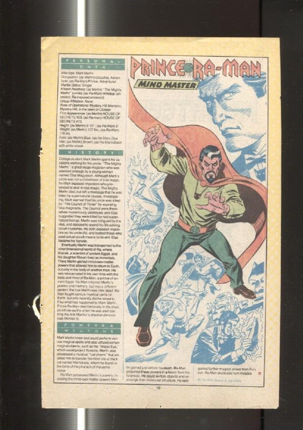 Ficha personaje DC Comics numero 041: Privateer y Prince Ra-Man