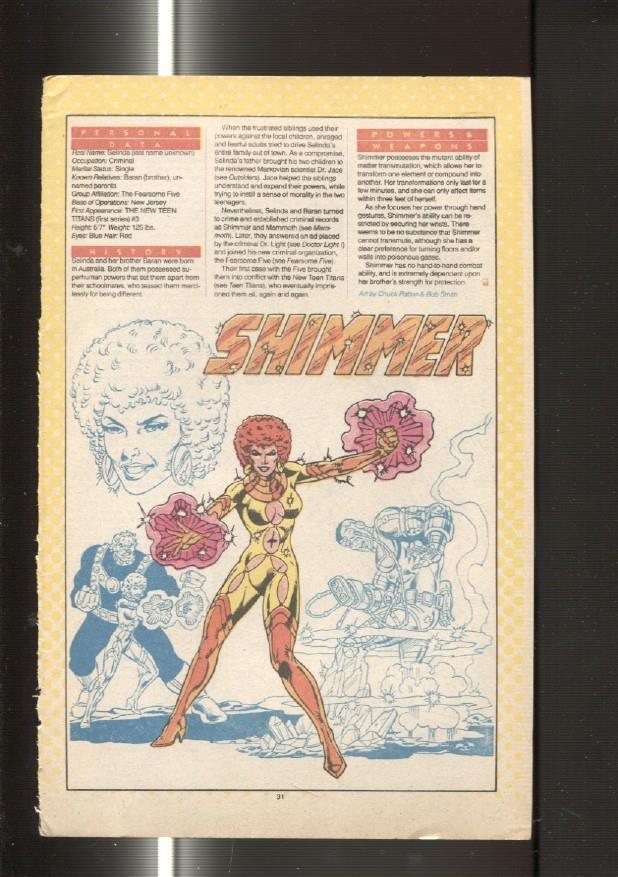 Ficha personaje DC Comics numero 045: Shining Knight y Shimmer