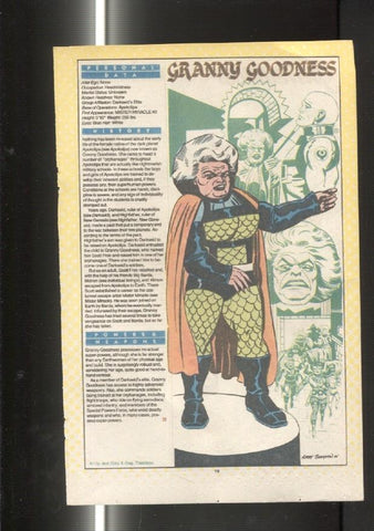 Ficha personaje DC Comics numero 047: Gravedigger y Granny Goodness
