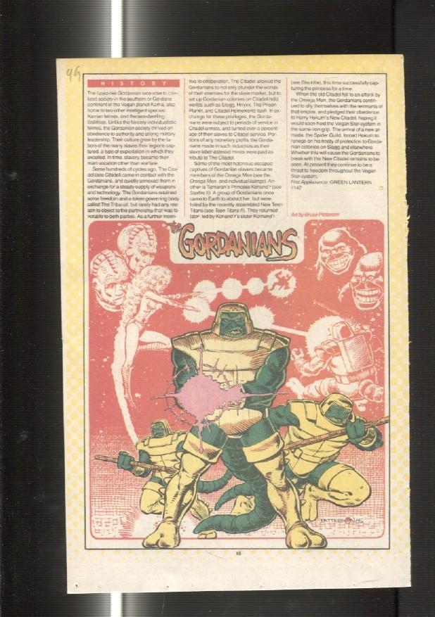 Ficha personaje DC Comics numero 049: The gordanians y Goldface
