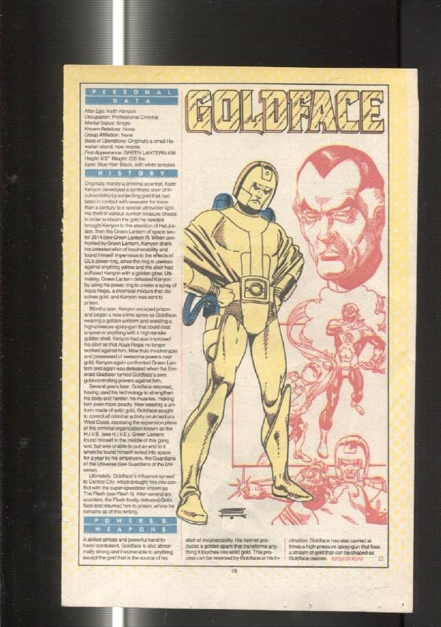 Ficha personaje DC Comics numero 049: The gordanians y Goldface