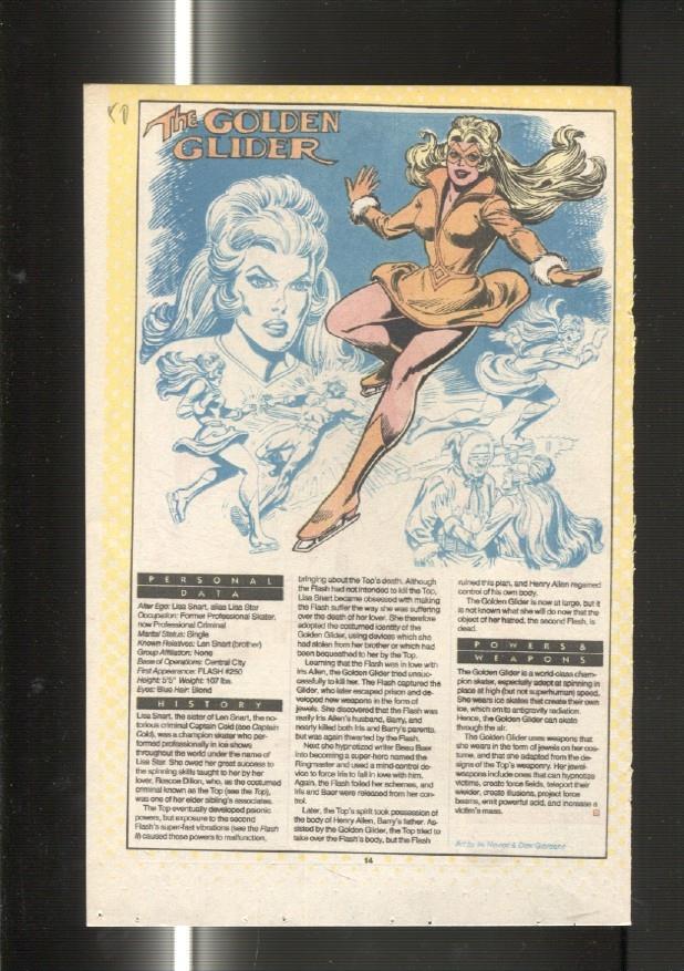 Ficha personaje DC Comics numero 050: The Golden Glider y The Golden Gladiator