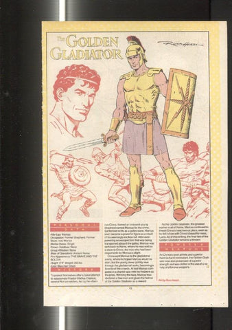 Ficha personaje DC Comics numero 050: The Golden Glider y The Golden Gladiator