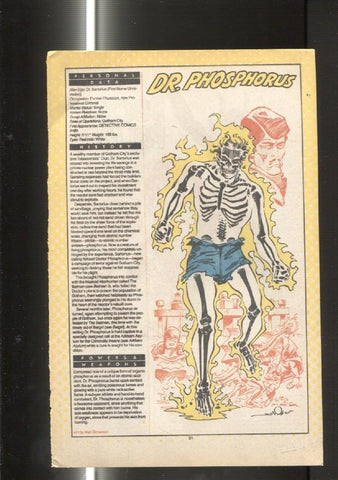 Ficha personaje DC Comics numero 058: Doctor Polaris y Dr. Phosphorus