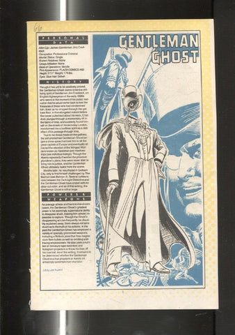 Ficha personaje DC Comics numero 066: Gentleman Ghost y Geo-Force