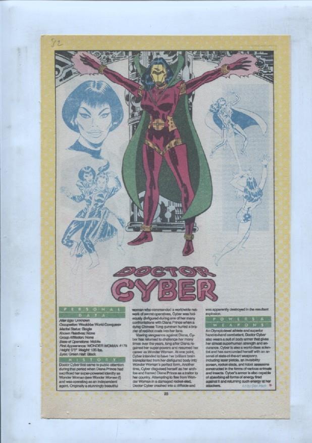 Ficha personaje DC Comics numero 082: Doctor Destiny y Doctgor Cyber