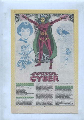 Ficha personaje DC Comics numero 082: Doctor Destiny y Doctgor Cyber