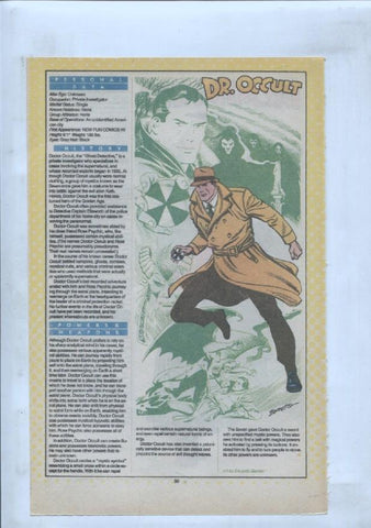 Ficha personaje DC Comics numero 085: Dr. Mid-Nite y Dr. Occult