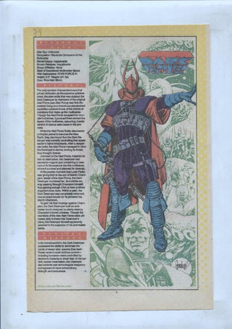 Ficha personaje DC Comics numero 079: Dark Opal y Dark Destroyer