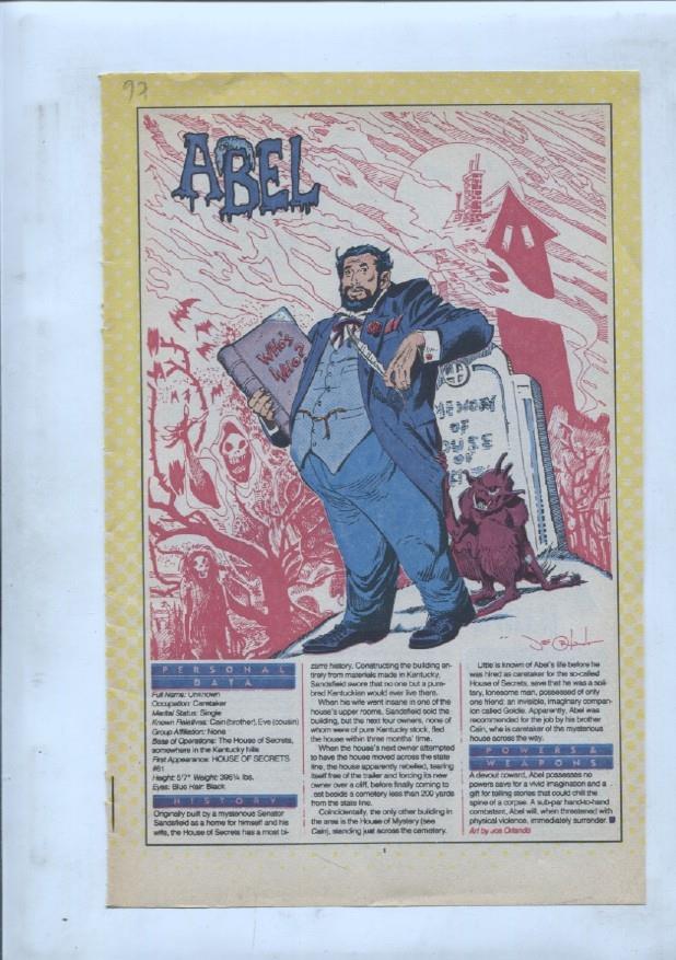 Ficha personaje DC Comics numero 097: Abel y Abnegazar, Rath & Ghast