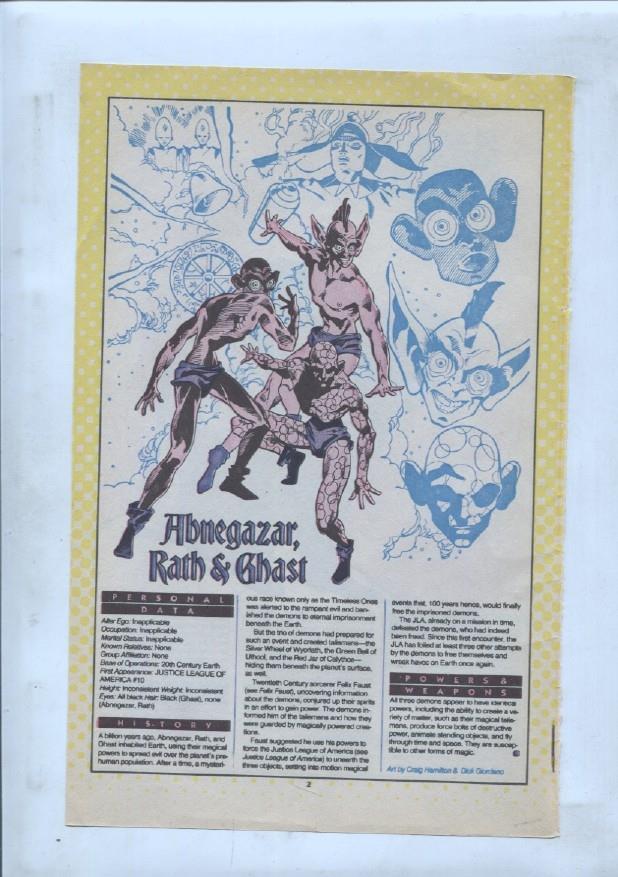 Ficha personaje DC Comics numero 097: Abel y Abnegazar, Rath & Ghast