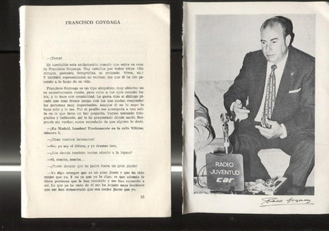 Entrevista con Francisco Goyoaga: foto + 12 paginas entrevista
