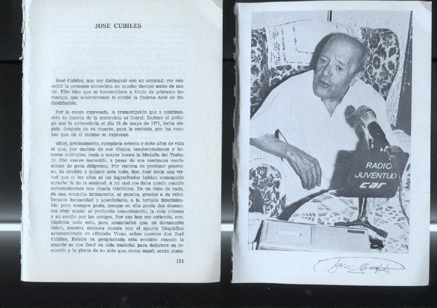 Entrevista con Jose Cubiles: foto + 10 paginas entrevista
