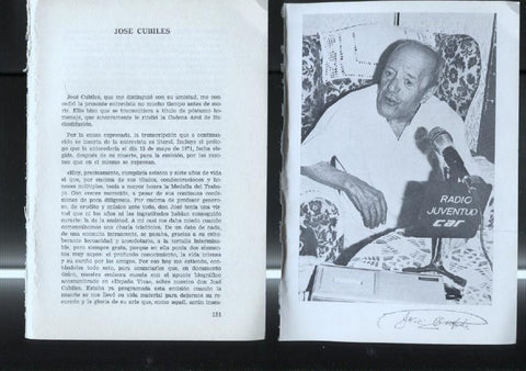 Entrevista con Jose Cubiles: foto + 10 paginas entrevista