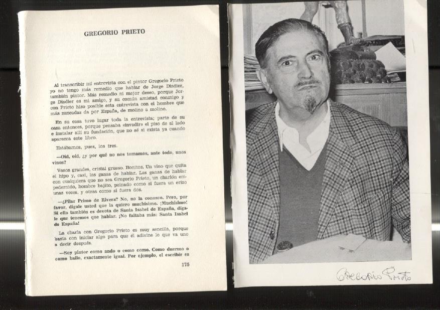 Entrevista con Gregorio Prieto: foto + 14 paginas entrevista