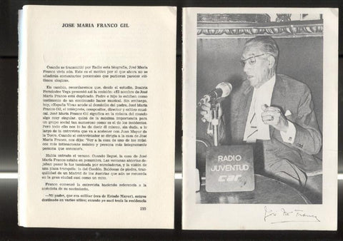 Entrevista con Jose Maria Franco Gil: foto + 14 paginas entrevista