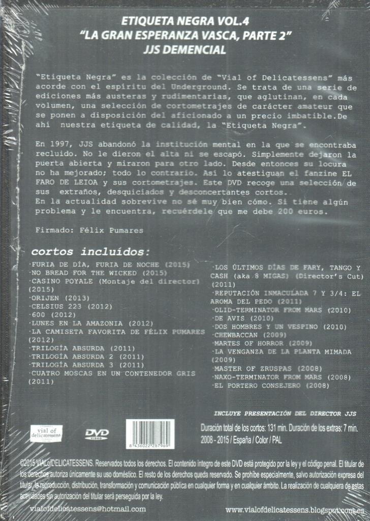 DVD: Etiqueta Negra Vol. 4 "La Gran esperanza Vasca, Parte 2" (Precintado)