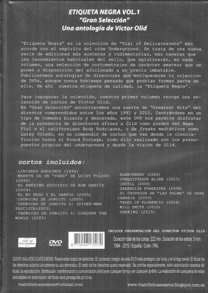 DVD: Etiqueta Negra Vol. 1 "Gran Selección" (Precintado)