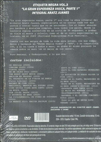 DVD: Etiqueta Negra Vol. 3 "La gran esperanza Vasca, Parte 1" (Precintado)