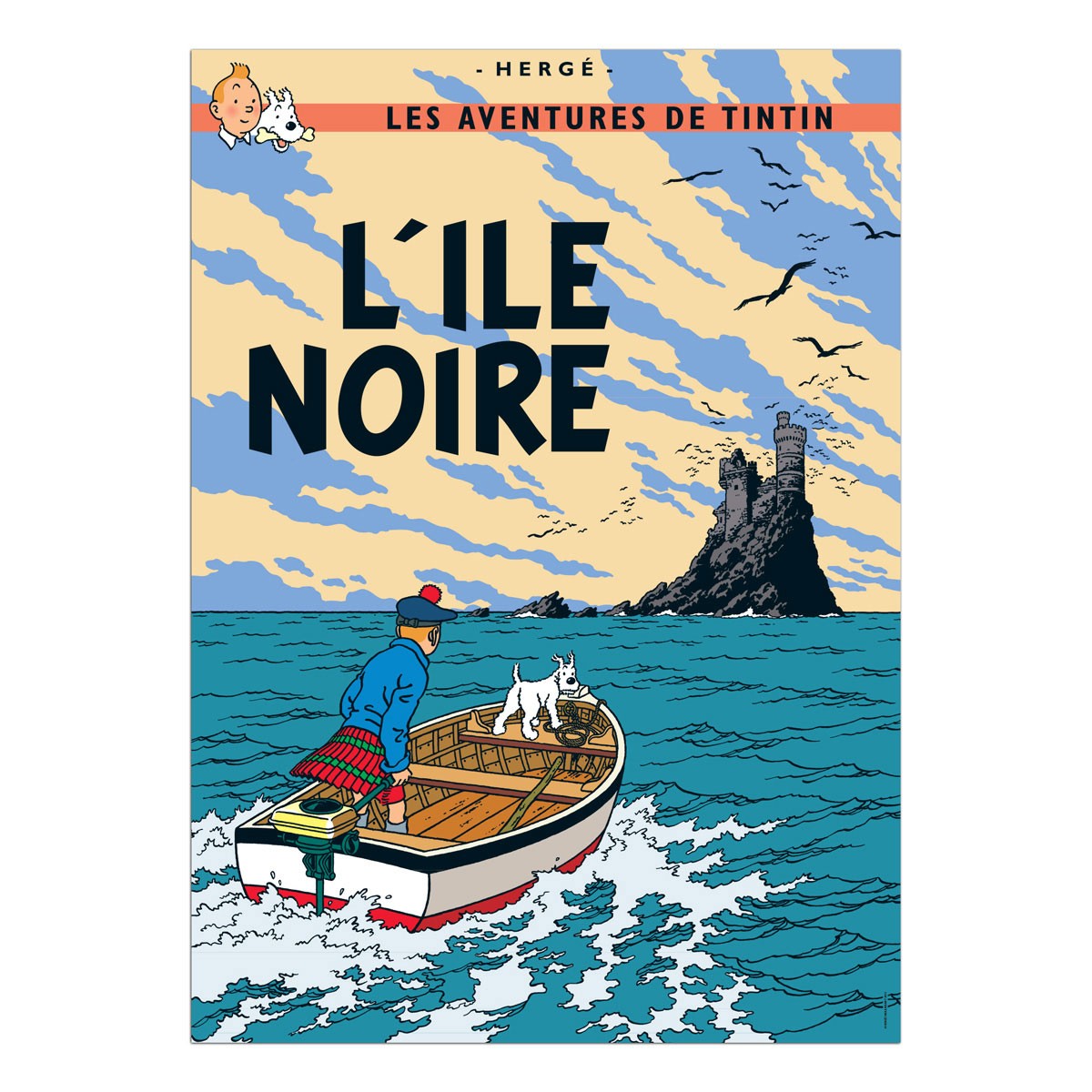 Poster oficial de Tintin:  l'ile noire 70X50cm (ref. #22060)