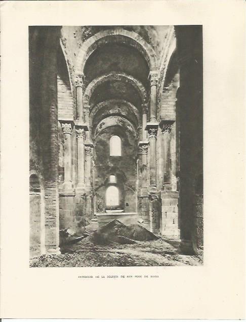 LAMINA 25255: Interior de la iglesia de Sant Pere de Rodes