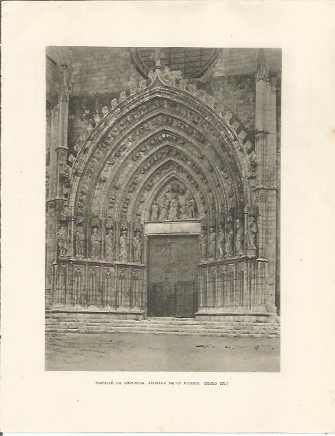 LAMINA 25228: Fachada de la iglesia de Castello d'Empuries