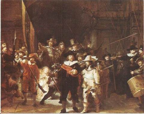 LAMINA 25273: La ronda nocturna, por Rembrandt