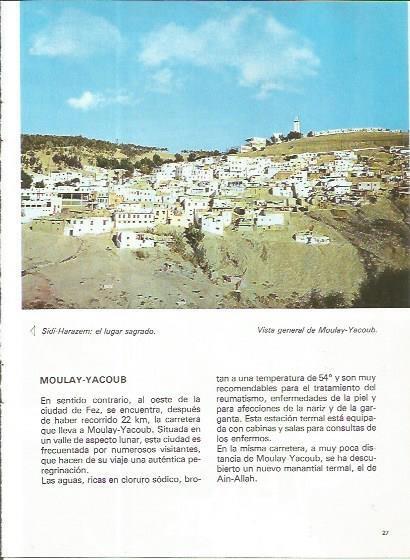 LAMINA 25306: Vista de Moulay Yacoub en Fez