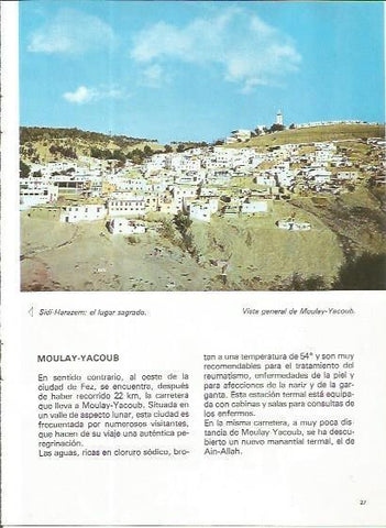 LAMINA 25306: Vista de Moulay Yacoub en Fez