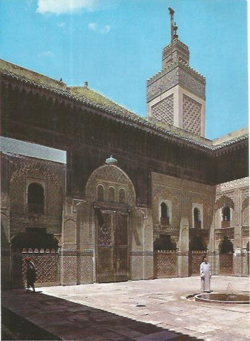 LAMINA 25301: Patio de la madrasa de Bu Inania en Fez
