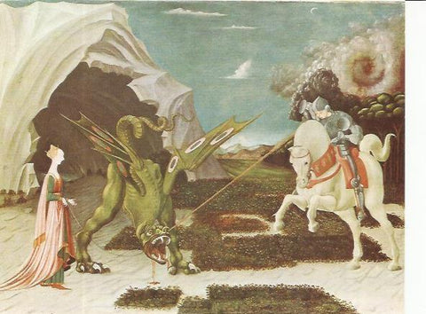 LAMINA 25275: San Jorge y el dragon, por P. Uccello