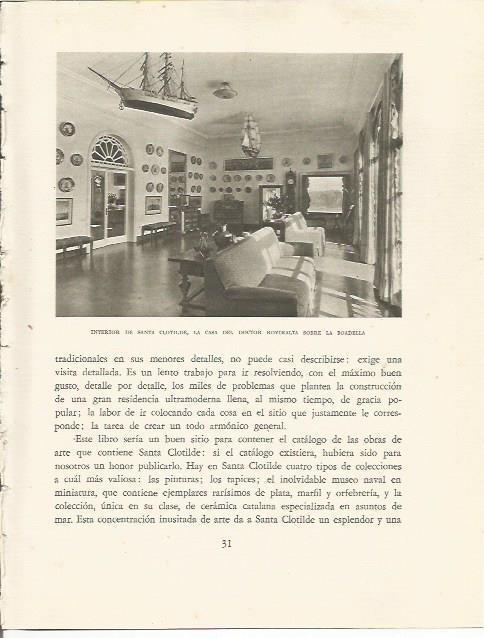 LAMINA 25098: Interior de la casa del Doctor Roviralta en Blanes